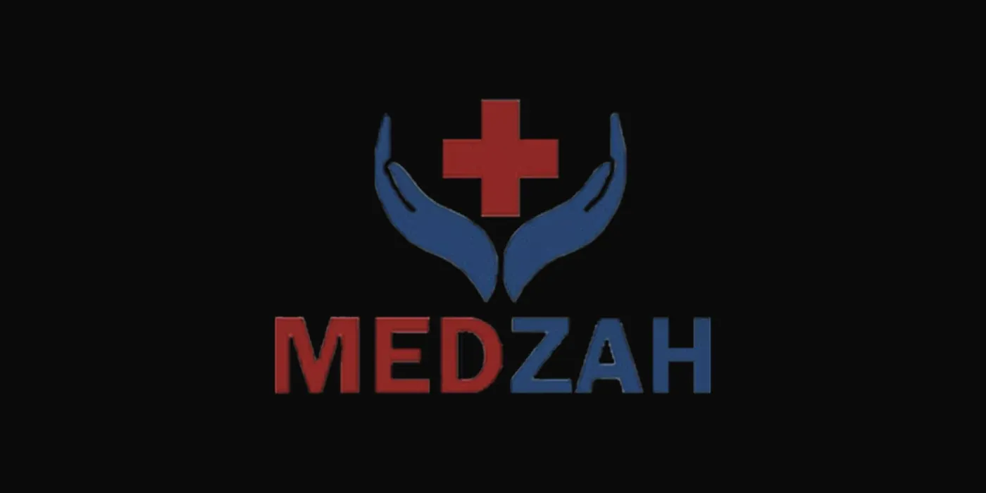 Medzah Industries logo before and after the redesign, before